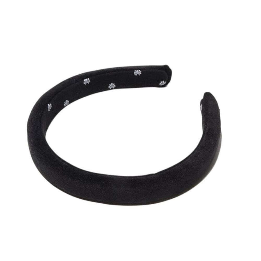 Lele Sadoughi Black Velvet Slim Headband Jet 001